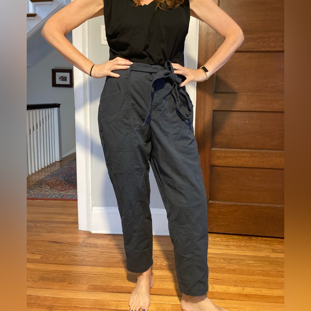 A New Day Belted Chino Pants. Navy, Size 14.